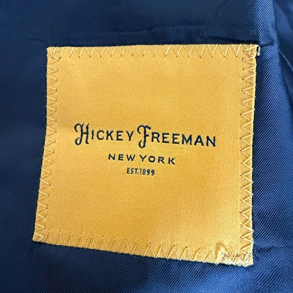 Hickey Freeman Loro Piana Tasmanian‎ Super 150's Blazer Mens 46R Gray Wool Coat